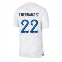Moški Nogometni dresi Francija Theo Hernandez #22 Gostujoči SP 2022 Kratek Rokav